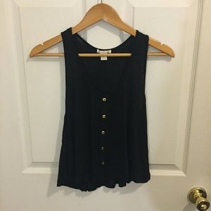 NWOT~ Rayon Knit Sleeveless Button Down